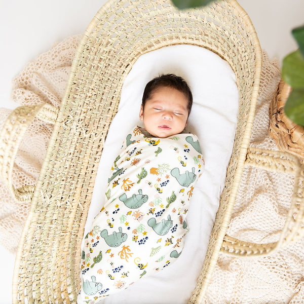 Emerson Manatee Luxury Bamboo Baby Blanket