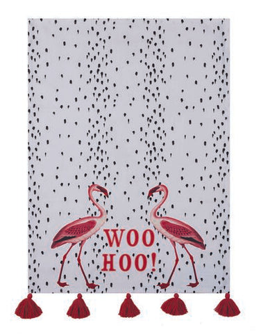 Flamingo W/ Tassels Towel