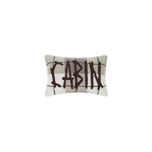 Cabin Hooked Pillow