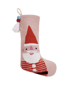 Santa Stocking With Pom Pom Tassel