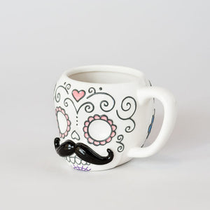 Sugarskull Moustache Mug