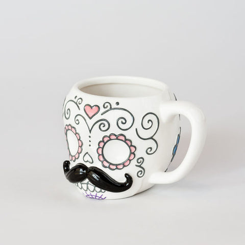 Sugarskull Moustache Mug