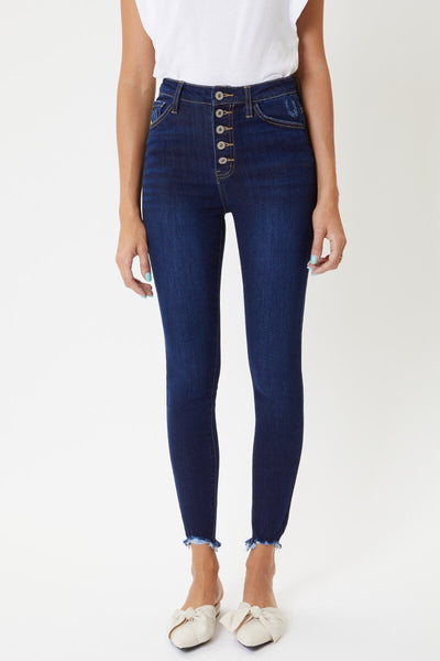 KanCan Terri Dark Wash Ultra High Rise Super Skinny Jean