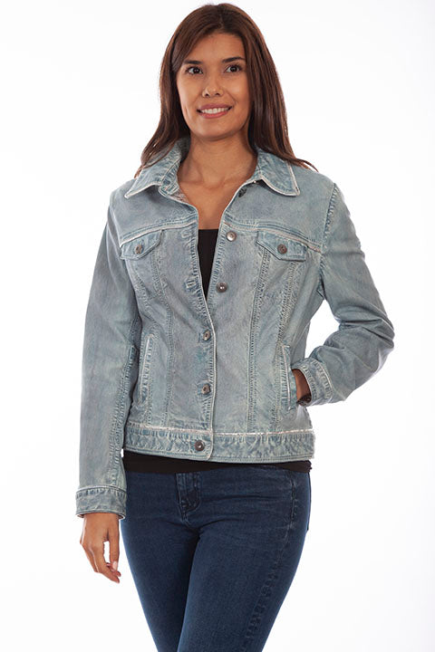 Scully Leather Jean Jacket!!- DROP SHIP