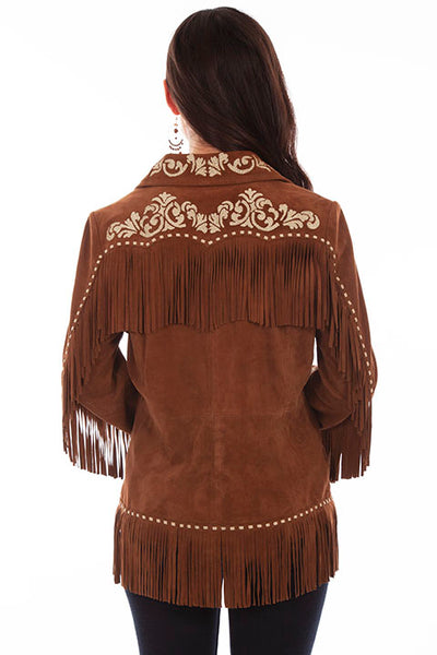 Scully Suede Fringe & Embroidered Jacket