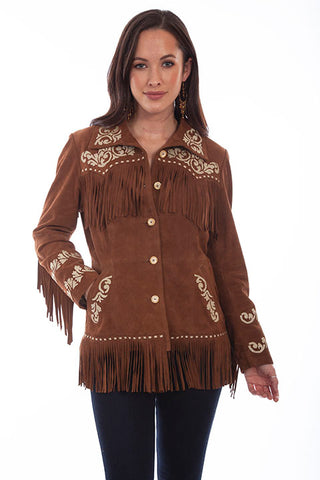 Scully Suede Fringe & Embroidered Jacket