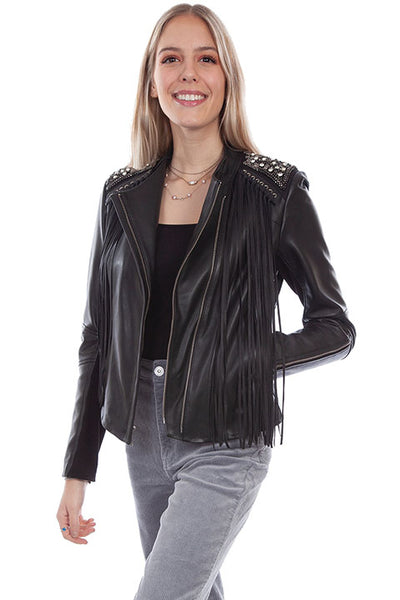 Scully Leather Fringe and Studded Jacket!!- DROP SHIP