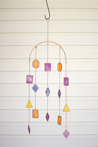 Colored Glass Wind Chime
