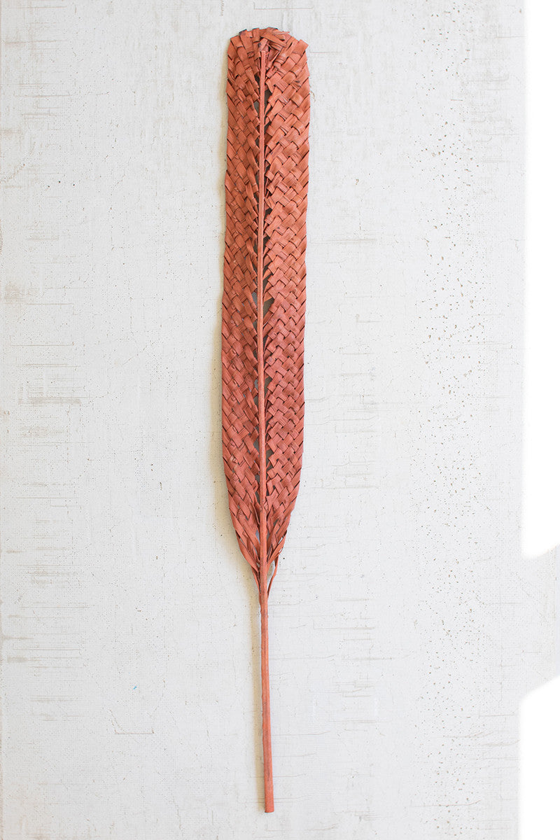 Coral Woven Kejur Leaf