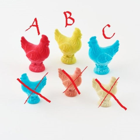 4" Flocked Roosters! Three Colors!