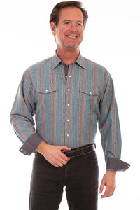 Scully Men's Turquoise Signature Shirt!!- DROP SHIP