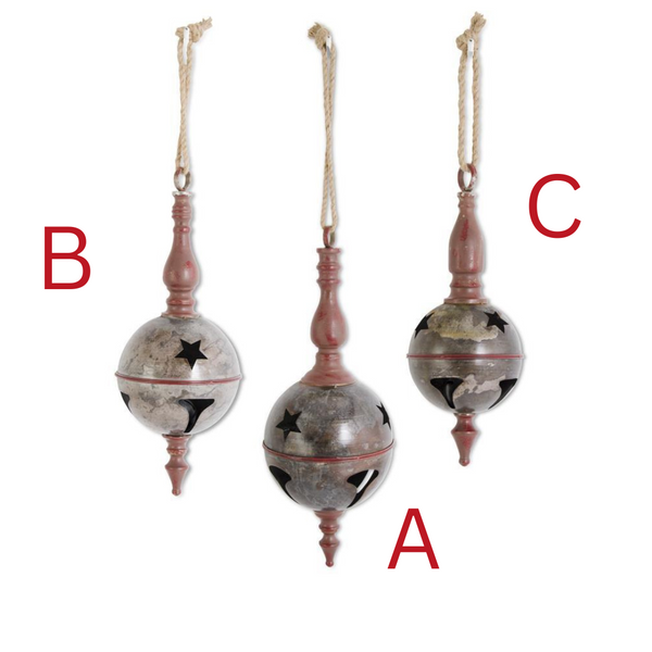 Marbled Dark Metal Jingle Bell w/Spindle - 21 inches