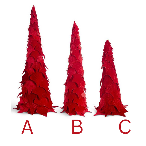 Red Holly Leaf Cone Trees  - 24 Inch