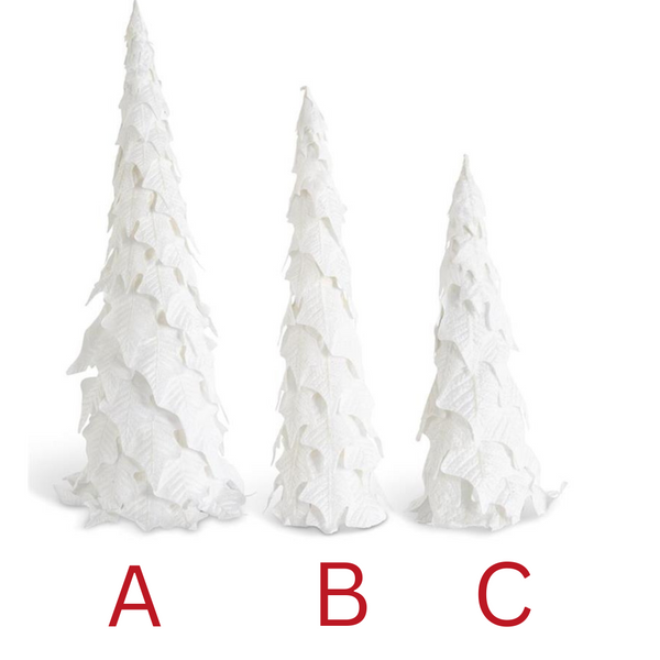 White Holly Leaf Cone Trees  - 30 Inch