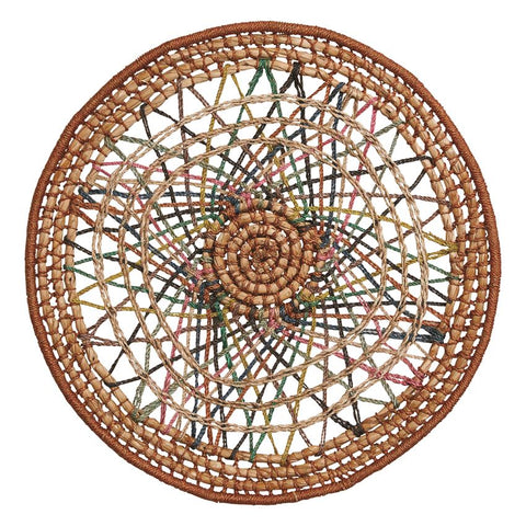 Round Hand-Woven Abaca Wall Decor