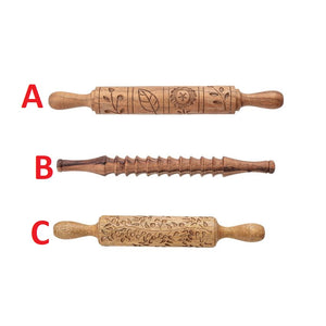 Hand-Carved Wood Rolling Pin! Three Style Options!