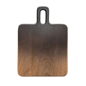 Black & Natural Ombre Mango Wood Cheese/Cutting Board with Handle