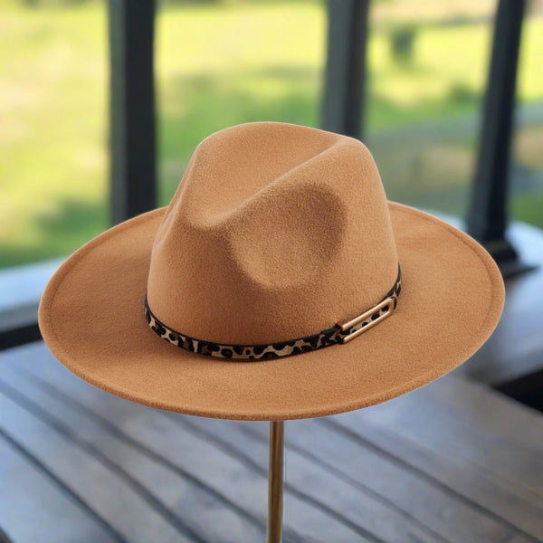 Mud Pie FEDORA WITH LEOPARD BAND. 3 Colors!!