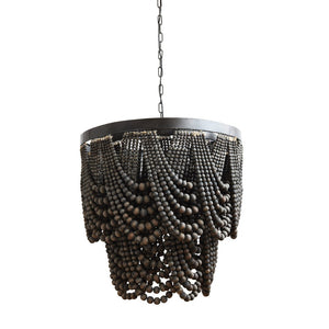 Metal & Wood Beads Chandelier - PICK UP ONLY
