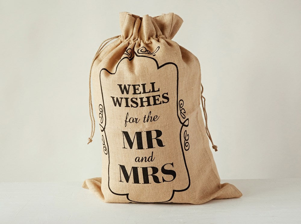 Burlap Bag "Well Wishes for the Mr & Mrs"!!!