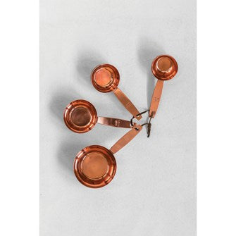 Copper Measuring Cups and Spoons Set