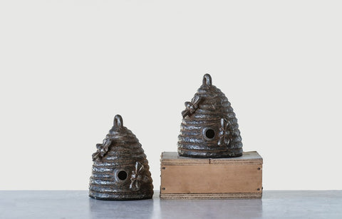 Set of Cast Iron Beehive Bookends