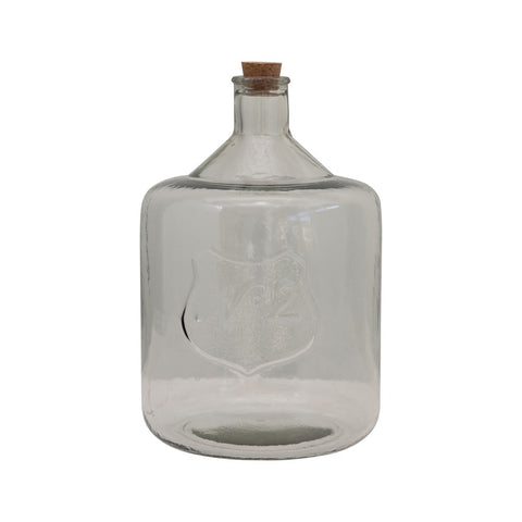 Recycled Glass Bottle with Cork & Embossed "No 2"