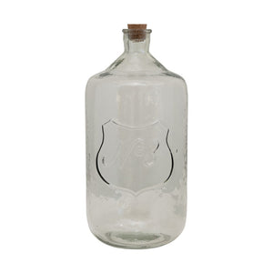 Recycled Glass Bottle with Cork & Embossed "No 3"