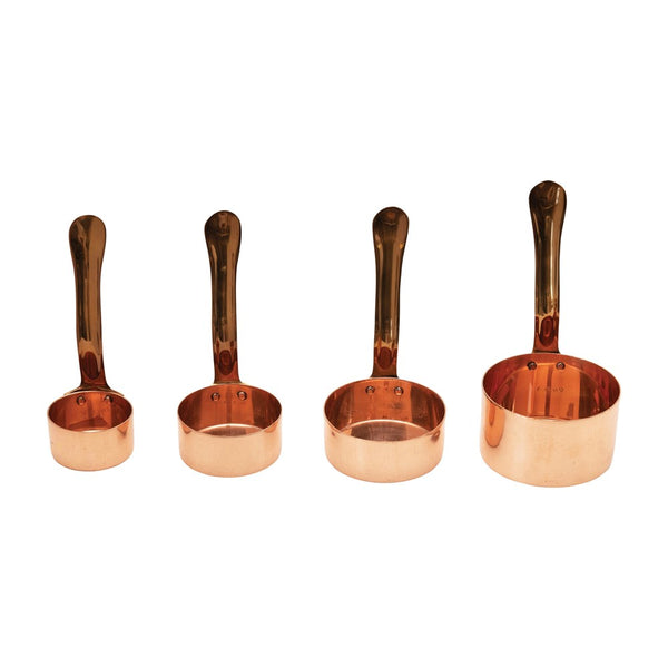 S/4 6"L Copper & Brass Measuring Cups