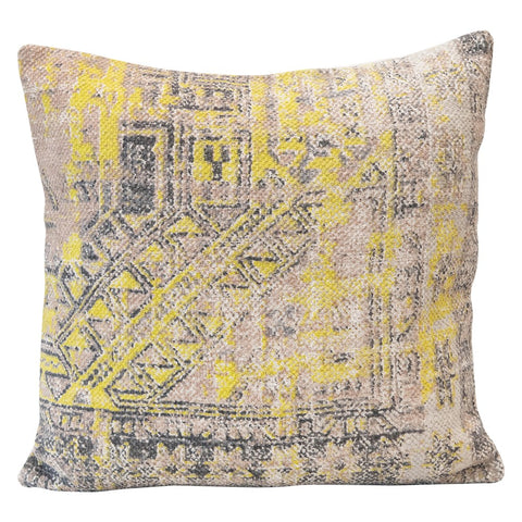 Multi Color Square Stonewashed Cotton Printed Pillow