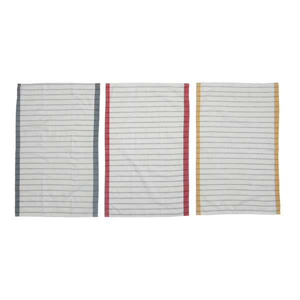 Cotton Tea Towels with Stripes