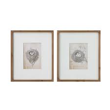 Framed Wall Decor with Nest and Eggs, 2 Styles