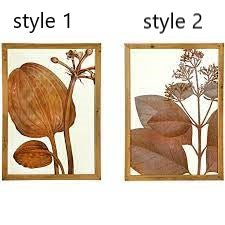 Botanical Wood Framed Wall Decor (Set of 2 Styles) - Rust