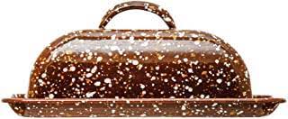 Enameled Splatterware Butter Dish