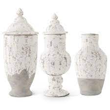 White Terracotta Vase- Large