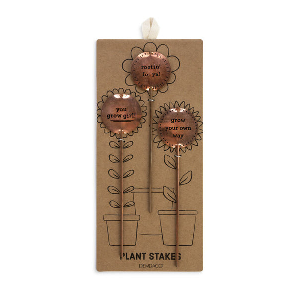 Rootin' For Ya Plant Stakes - Set of 3