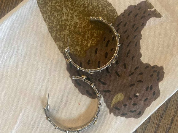 Silver with Gold Accent Hoops!!!