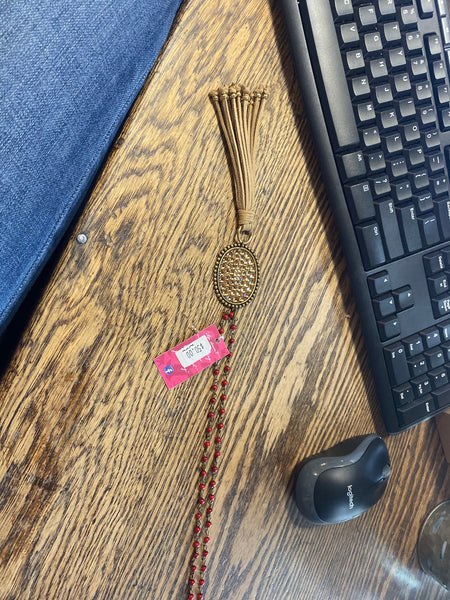 Pink Panache Caramel and Red Necklace