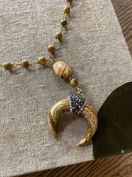 Custom Picture Jasper and Naja Shell Necklace!!!