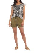 Tribal Pull On Jogger Shorts 4 Color Options