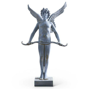 49" Blue Gray Resin Angel w/Bow across Waist! Pick Up Only