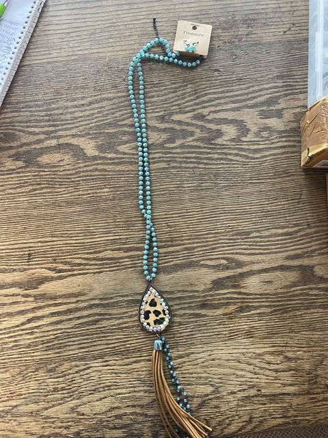 Leopard Necklace & Earring Set