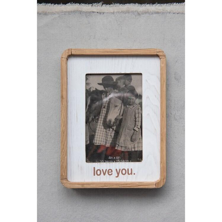 MDF Photo Frame "Love You" (Holds 4" x 6" Photo)