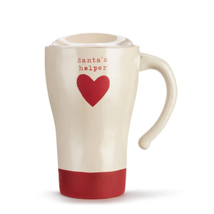 Santa's Helper Heart Travel Mug