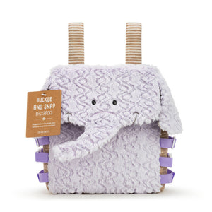 Buckle and Snap Backpack - Elephant