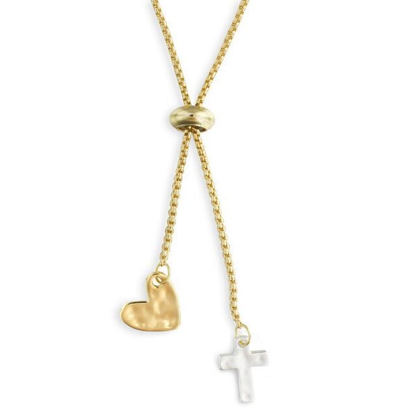 Heart and Cross Giving Necklace