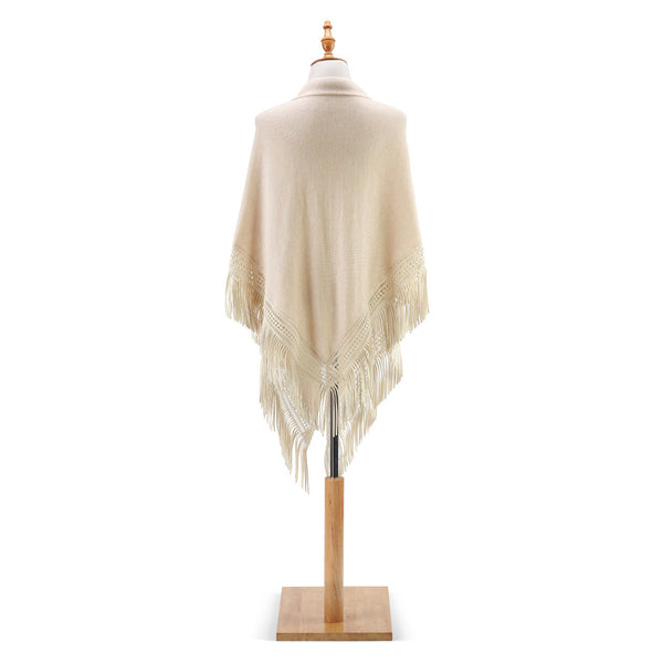 Triangle Knit Scarf with Fringe!!! Three Color Options!!!