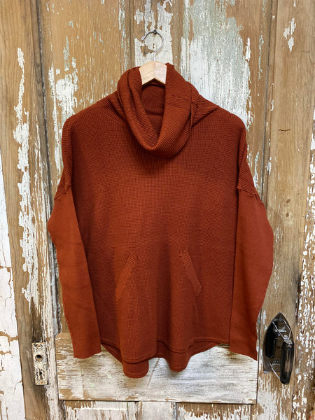 Tribal Cowl Neck Sweater 4 Color Options