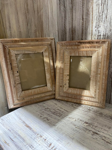 Recycled Wood Frames- White Washed Small