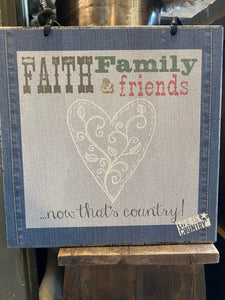 Faith Family Friends Metal Memo Board